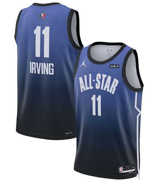 Mens 2023 All-Star #11 Kyrie Irving Blue Game Swingman Stitched Basketball Jersey Dzhi->2023 all star->NBA Jersey